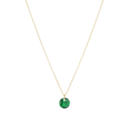 16" Necklace Gold - Reflection Small Charm - May