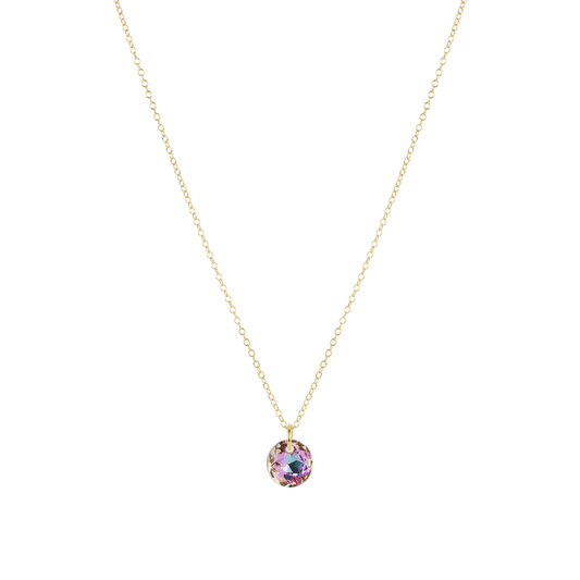 16" Necklace Gold - Reflection Small Charm - June