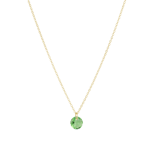 16" Necklace Gold - Reflection Small Charm - August