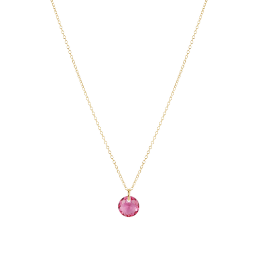 16" Necklace Gold - Reflection Small Charm - October