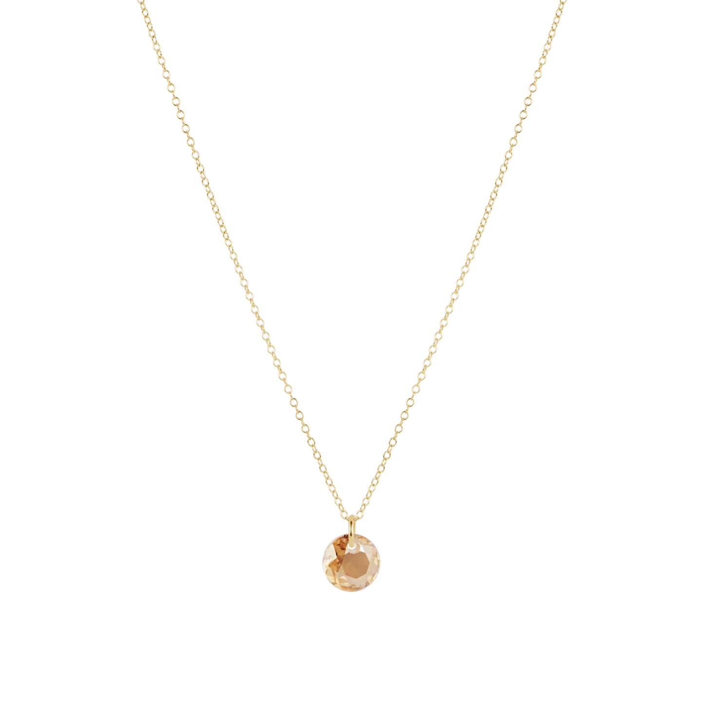 16" Necklace Gold - Reflection Small Charm - November