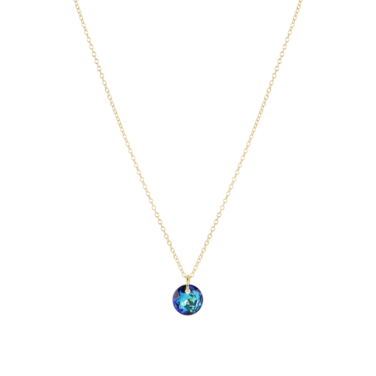 16" Necklace Gold - Reflection Small Charm - December