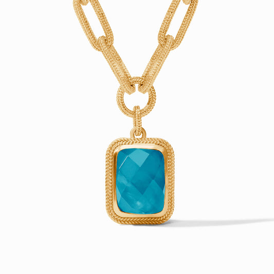 Cheval Paperclip Statement Necklace Iridescent London Blue