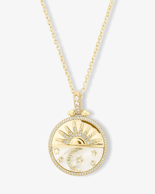 New Beginnings Medallion Necklace Gold