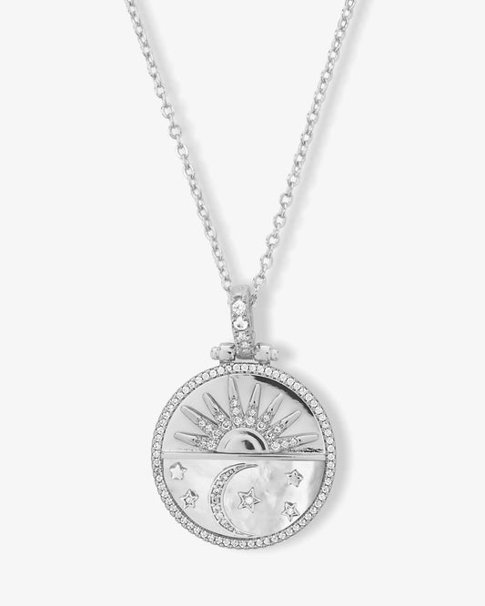 New Beginnings Medallion Necklace Silver