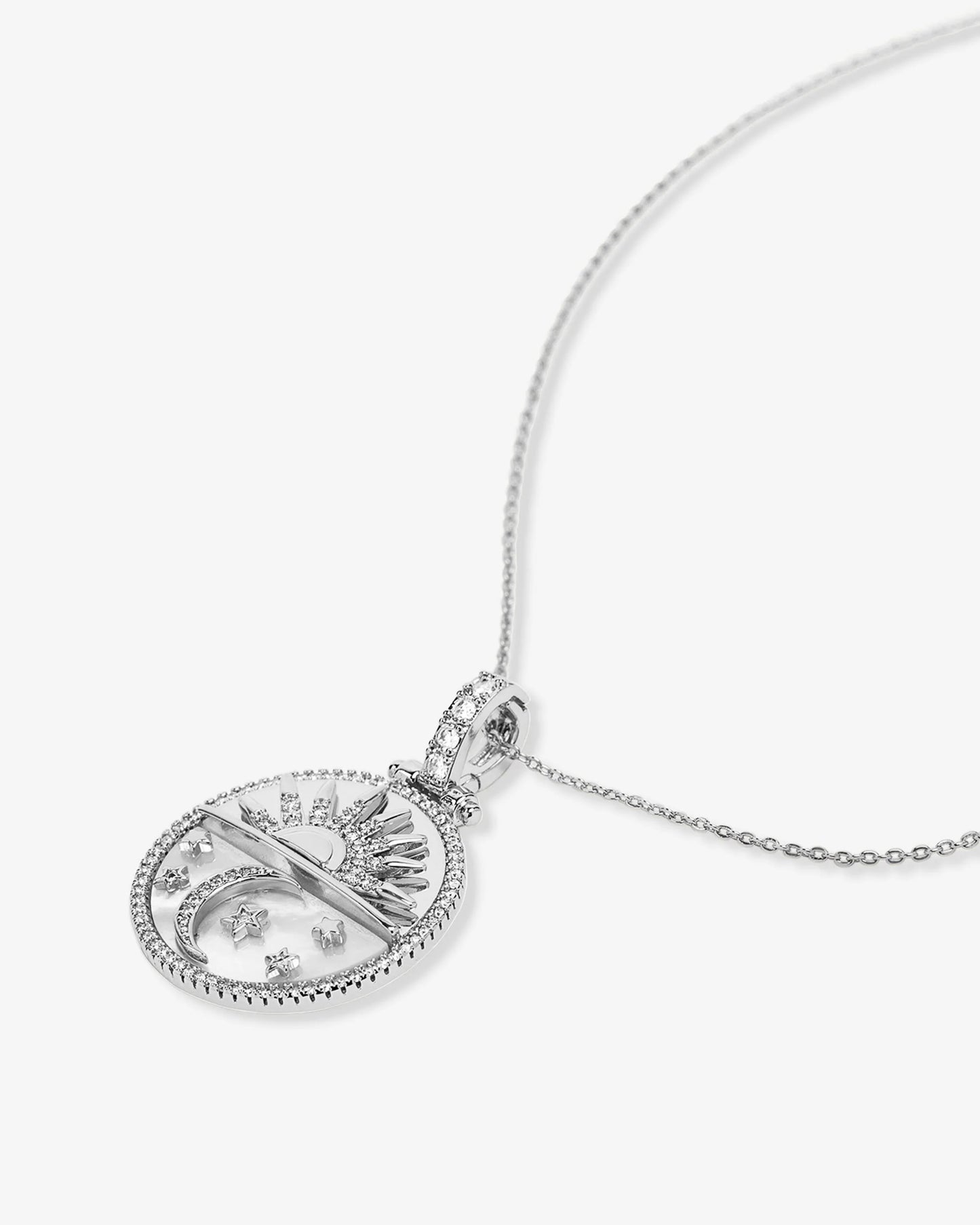 New Beginnings Medallion Necklace Silver