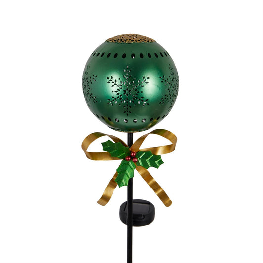 Metal Ornament Holiday Solar Garden Stake