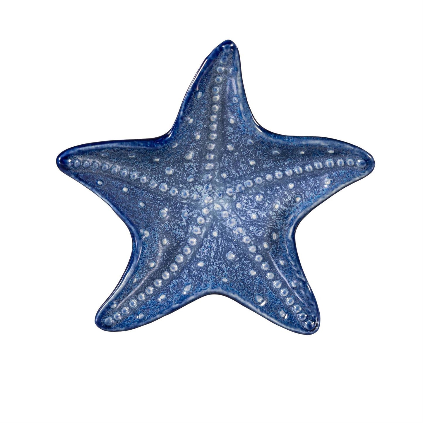 Blue Costal Ceramic Shell and Starfish Dish