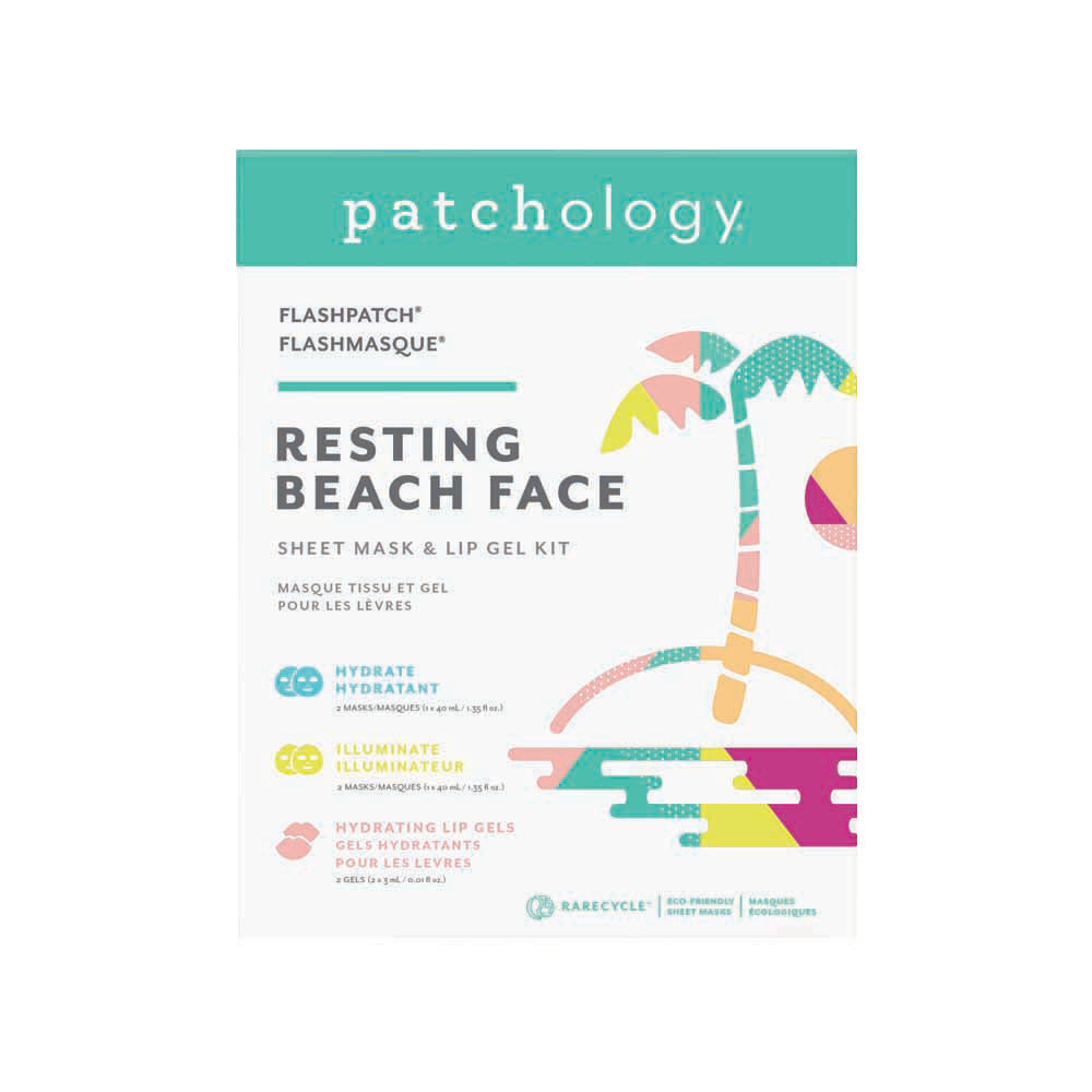 Resting Beach Face Sheet Mask + Lip Gel Kit