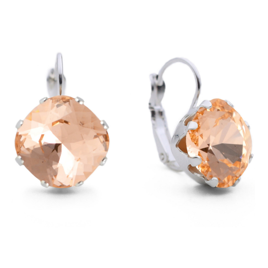 Peach Leverback Earrings