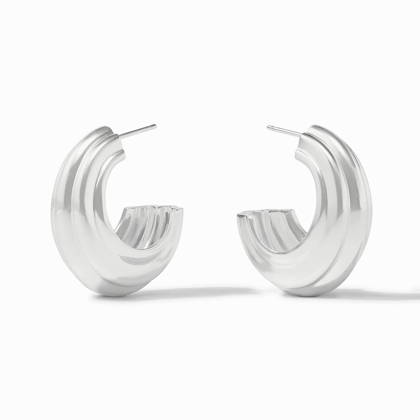 Portofino Statement Hoop Silver