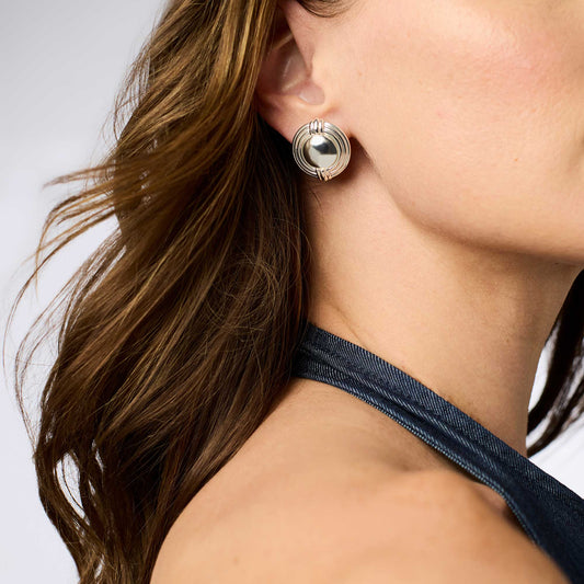 Portofino Statement Stud Silver