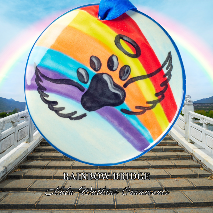 Rainbow Bridge Hand-Painted Ornament