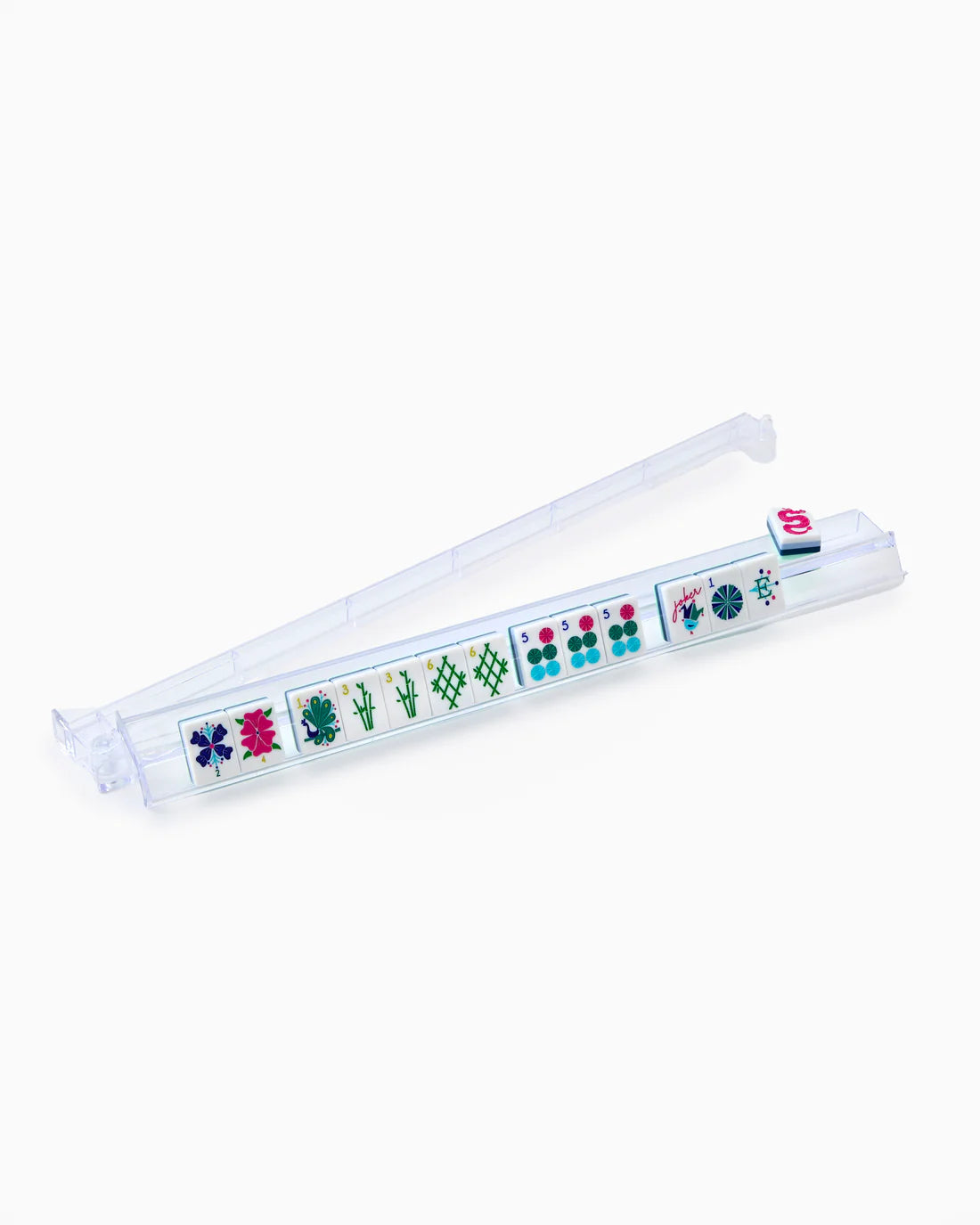 Clear Acrylic Rack & Pushers Set Mahjong