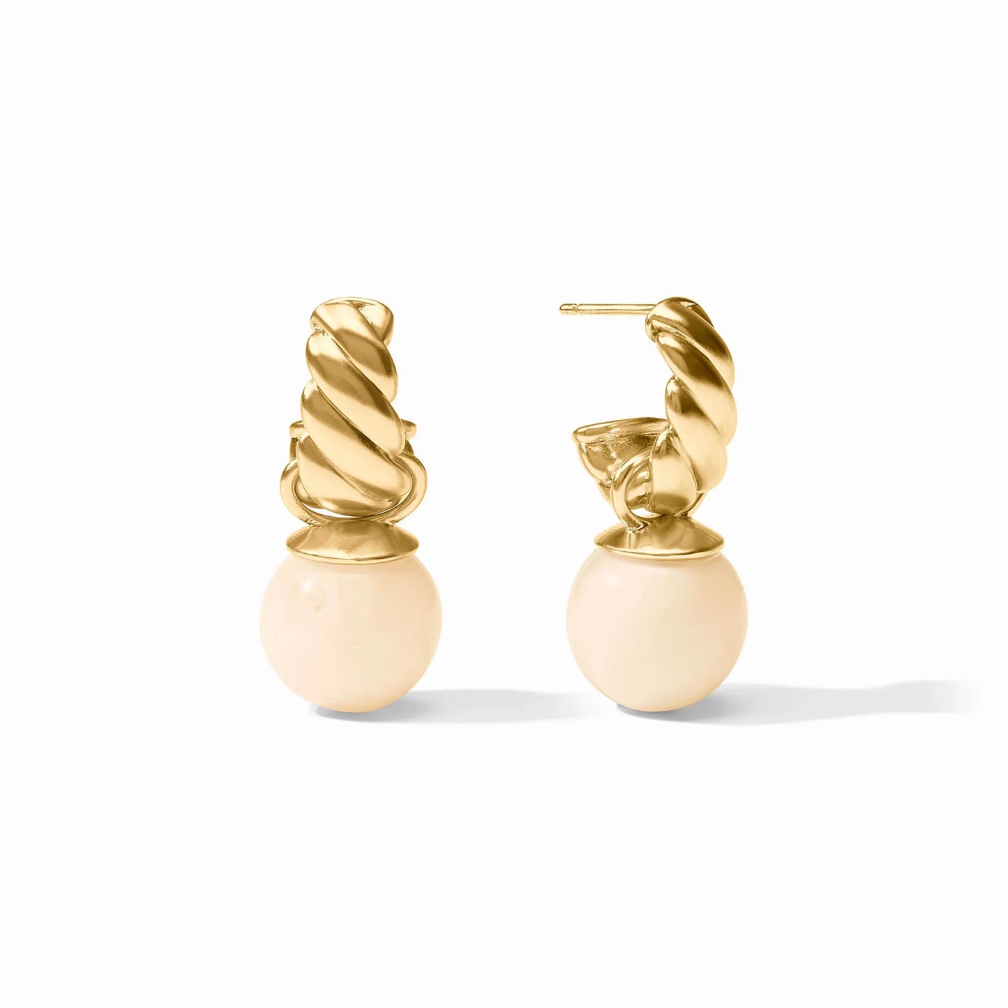 Ravello Hoop & Charm Earring - Ivory