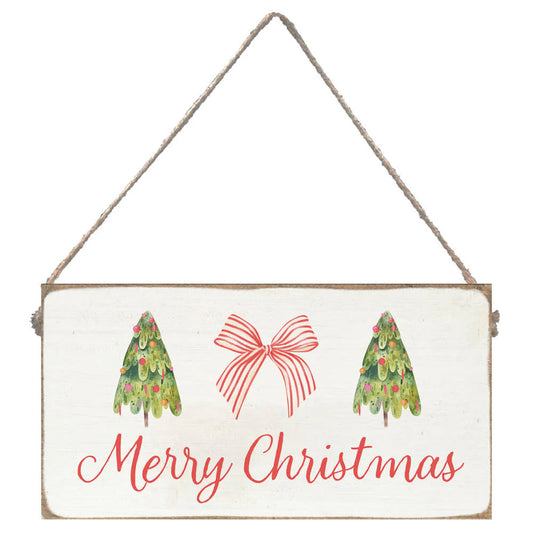 Merry Christmas With Tree Twine Sign