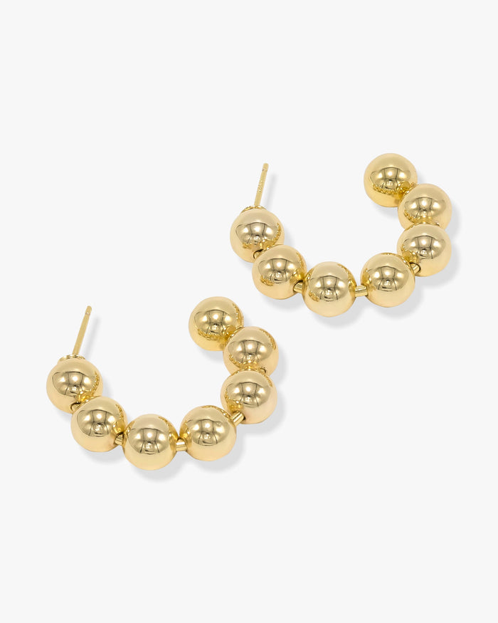 Life's A Ball Gold Hoops