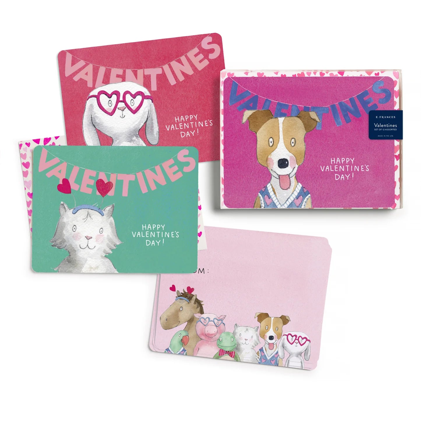 Animal Friends Classroom Valentine Set