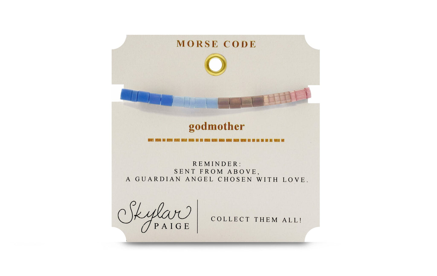 GODMOTHER Morse Code Tila Beaded Bracelet