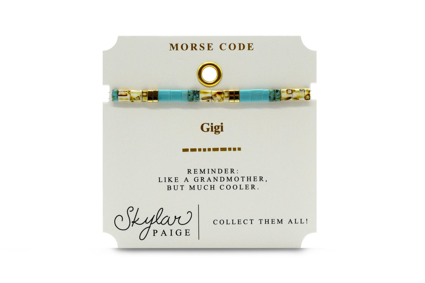 GIGI Morse Code Tila Beaded Bracelet