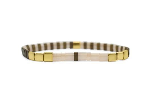 I LOVE YOU - Morse Code Tila Beaded Bracelet