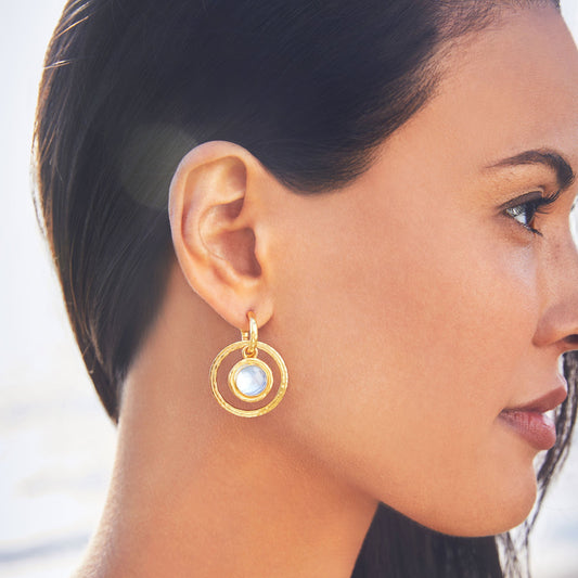 Astor 6-in-1 Charm Earring Gold - Iridescent Clear Crystal