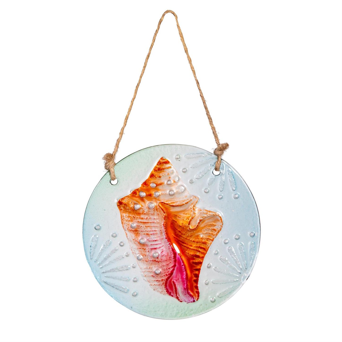 Palm Beach Suncatcher, Round Hand-painted