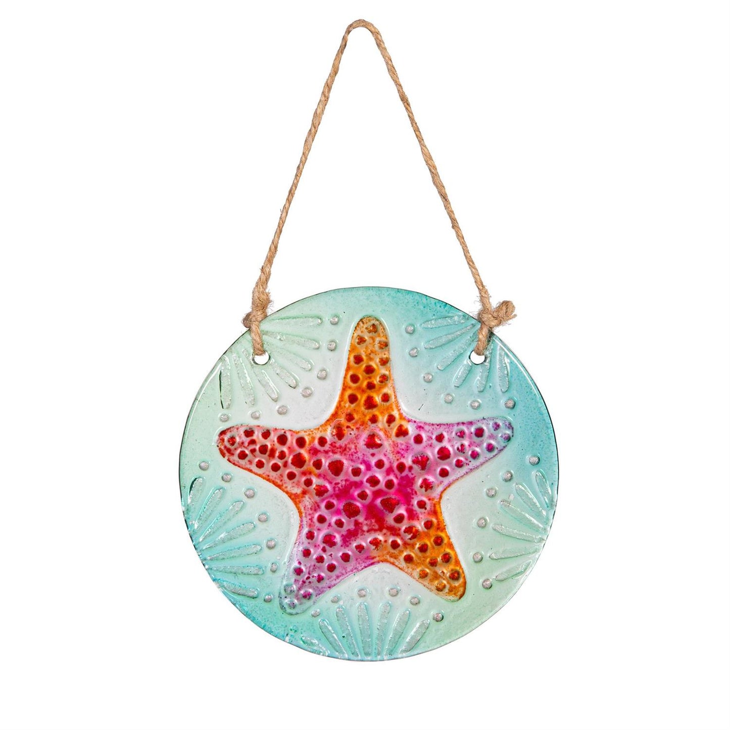 Palm Beach Suncatcher, Round Hand-painted