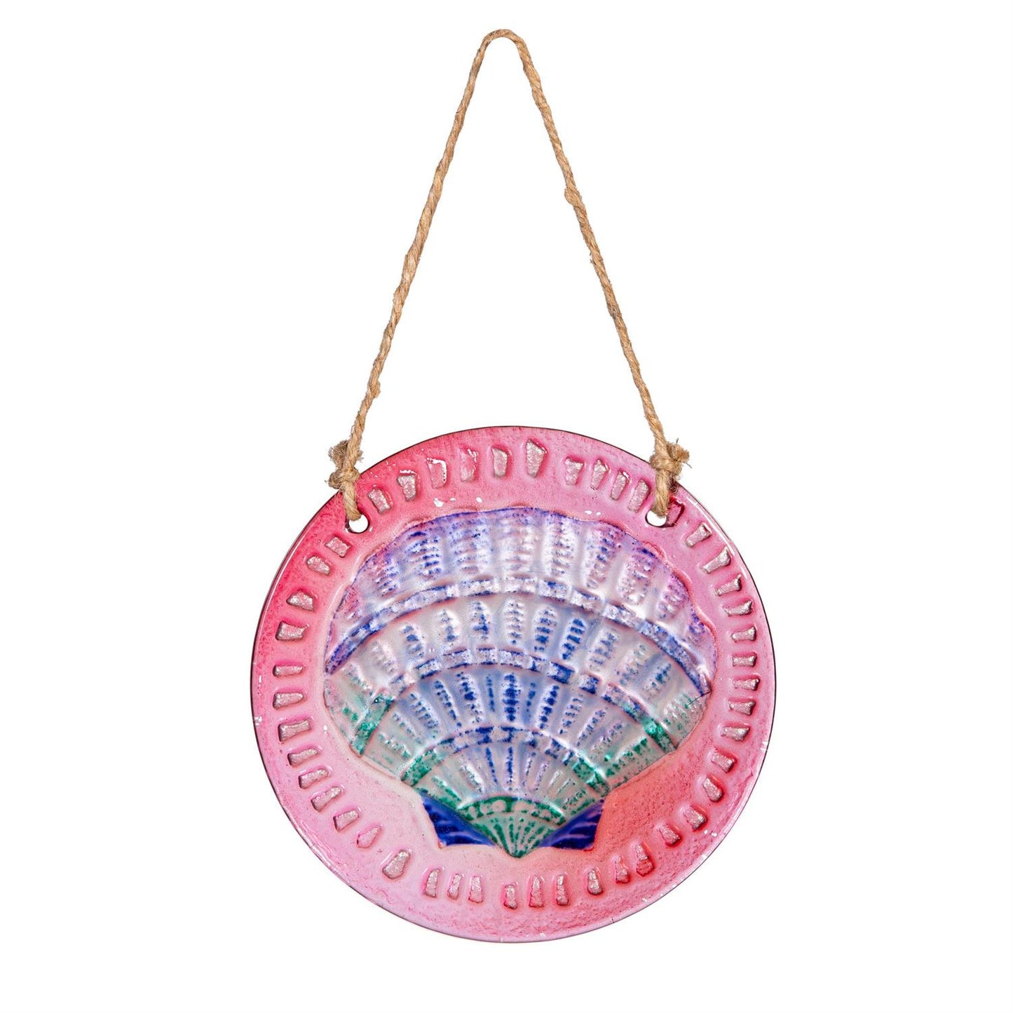 Palm Beach Suncatcher, Round Hand-painted
