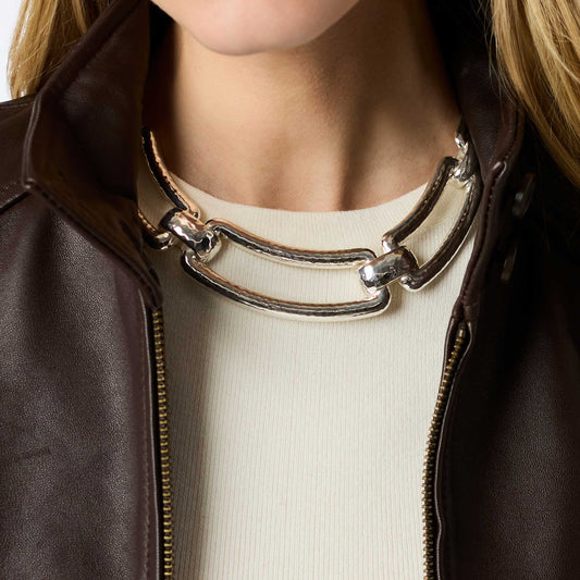 Sahara Collar Necklace Silver