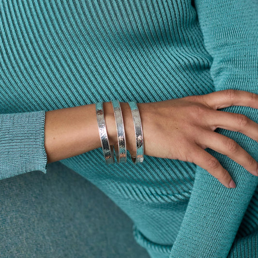 Savoy Bangle Silver Medium