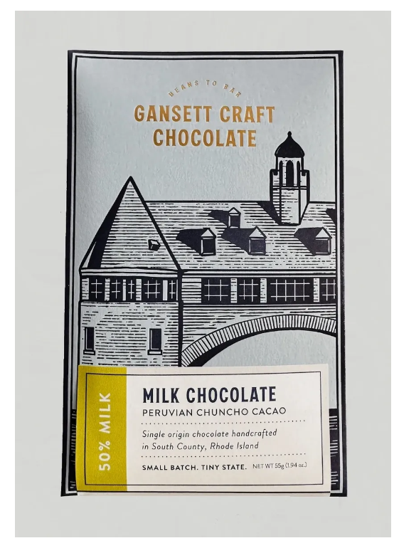 50% Milk Chocolate Gansett Craft Chocolate