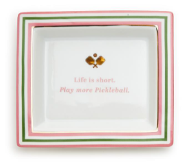 Pickleball Porcelain Desk Tray - Life is Short