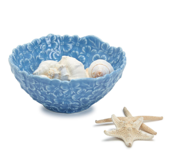 Blue Hydrangea Porcelain Tidbit Bowl