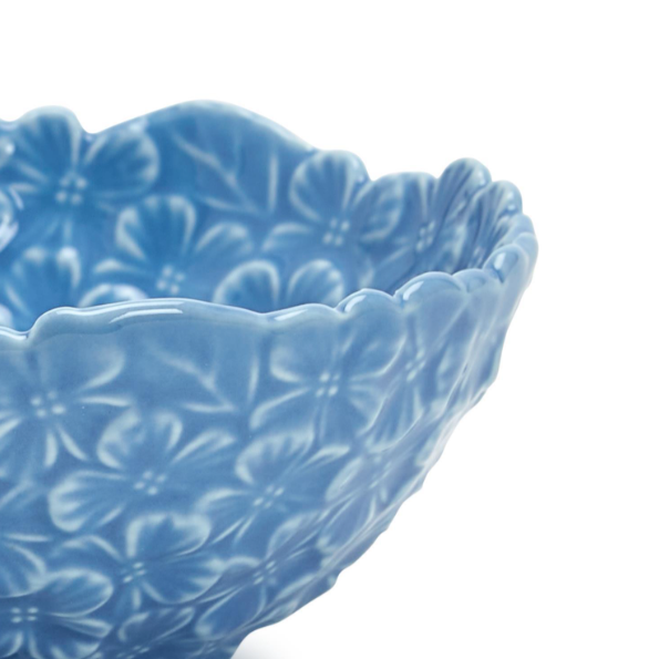 Blue Hydrangea Porcelain Tidbit Bowl