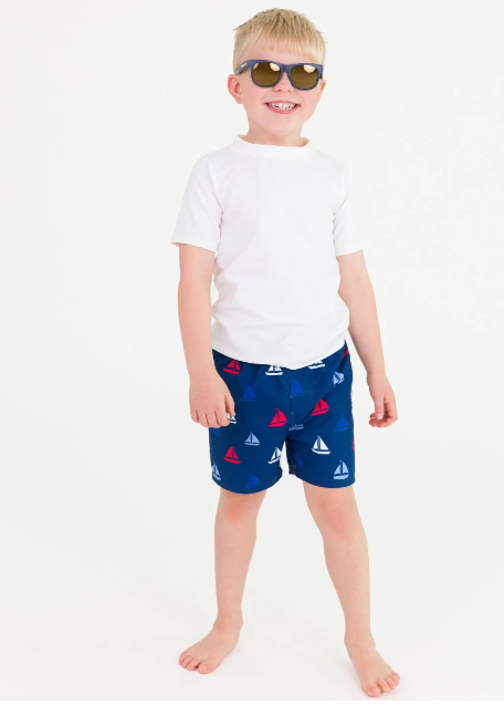 Sail Away Swim Trunks