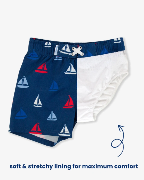 Sail Away Swim Trunks