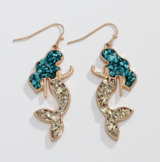 Gold Mermaid Earrings