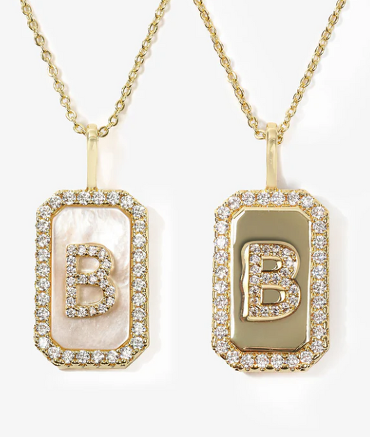 Love Letters Double-Sided Necklace Gold B