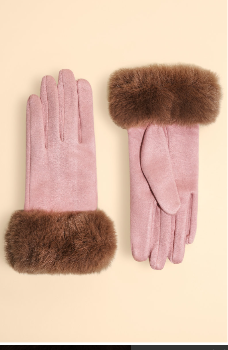 Bettina Gloves - Petal / Teddy