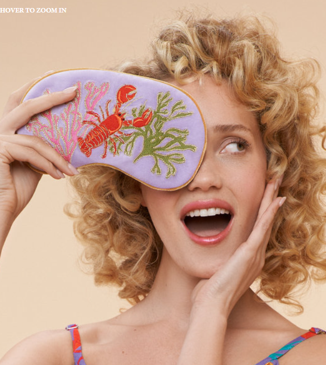 Luxury Lavender Velvet Eye Mask - Lobster Buddies