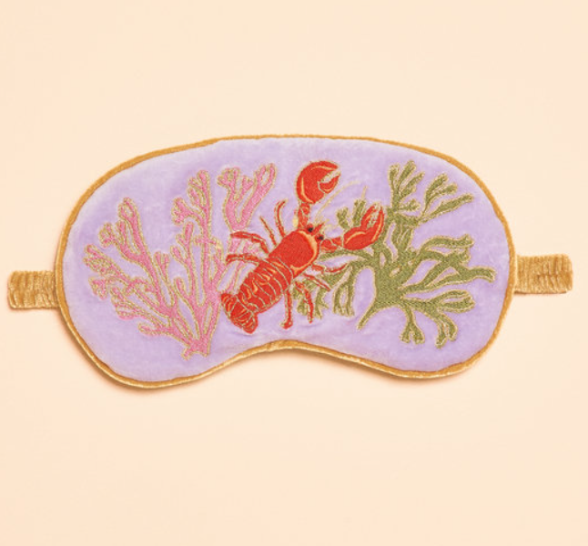 Luxury Lavender Velvet Eye Mask - Lobster Buddies