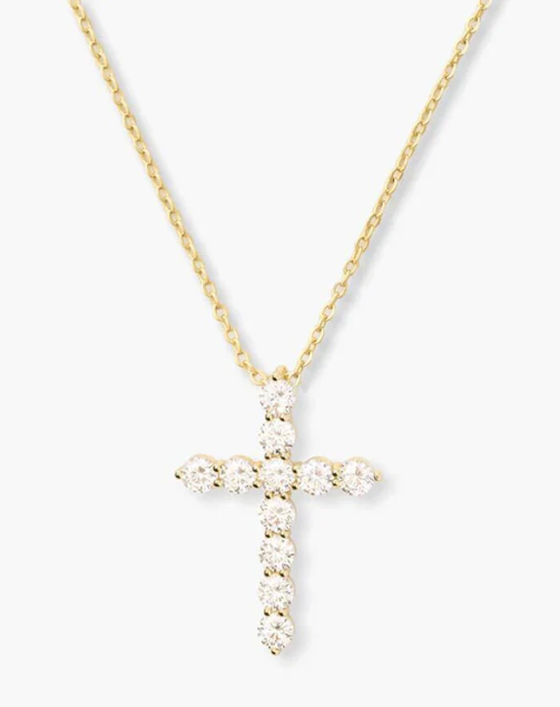 "Oh She Fancy" Small Cross Pendant Gold