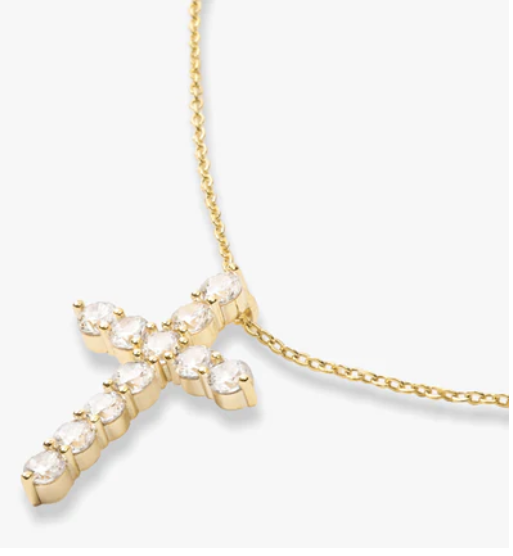 "Oh She Fancy" Small Cross Pendant Gold