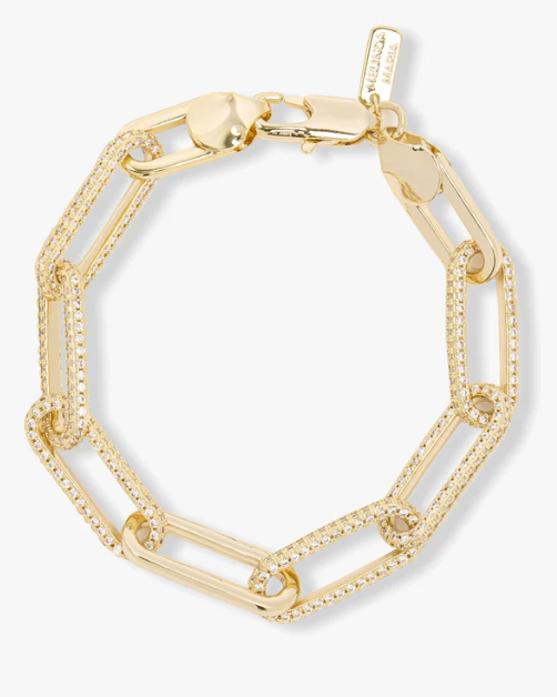 Carrie Pave Chain Link Bracelet