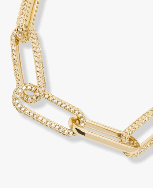 Carrie Pave Chain Link Bracelet