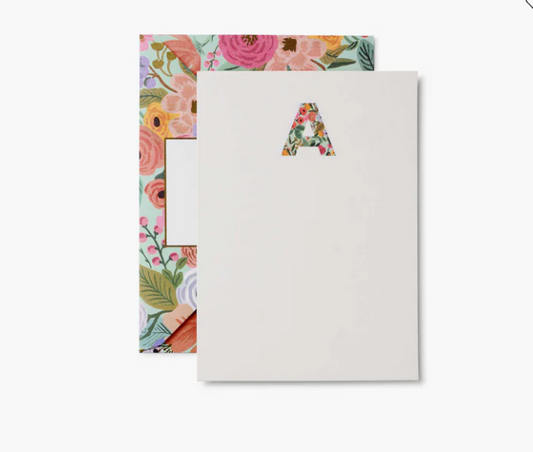 Garden Party Monogramed Note Cards