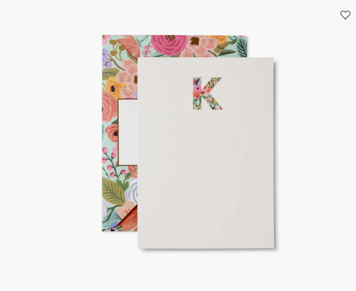 Garden Party Monogramed Note Cards