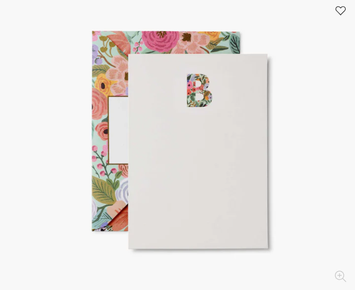 Garden Party Monogramed Note Cards