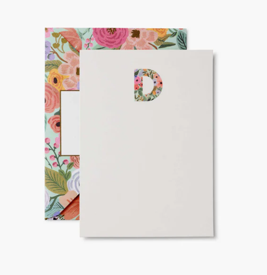 Garden Party Monogramed Note Cards